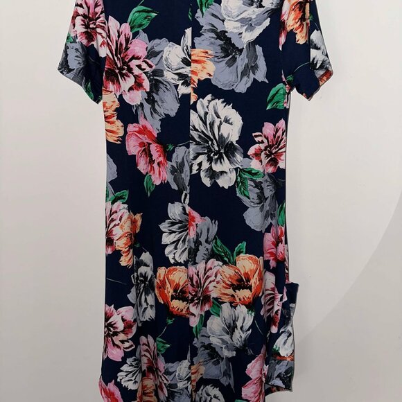 NWOT Piphany floral dress with uneven hem and pockets, size XS - Picture 2 of 5
